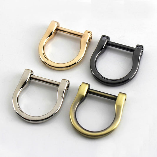 1piece Metal Detachable removable open screw D Ring buckle shackle clasp Leather Craft Bag strap belt handle shoulder webbing