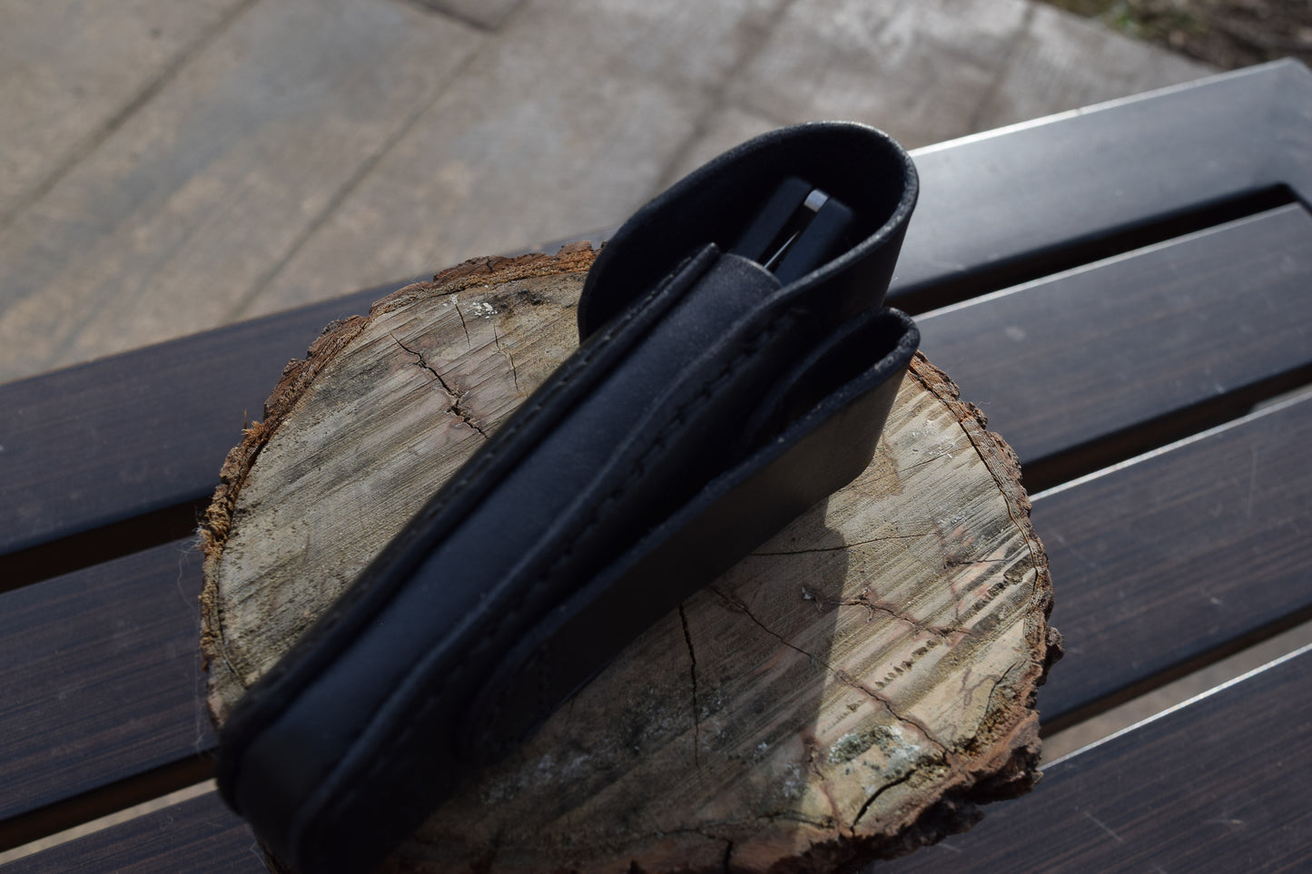 Buck knife leather belt case
