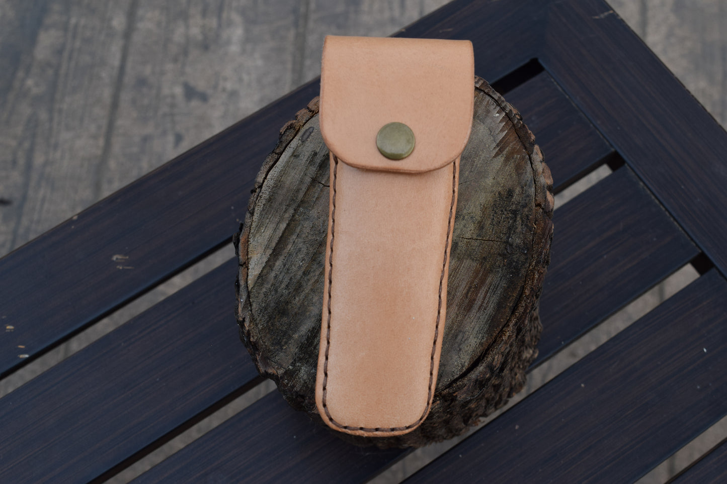 Buck knife leather belt case