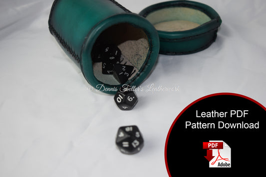 Dice Cup Leather Pattern (Download PDF file)