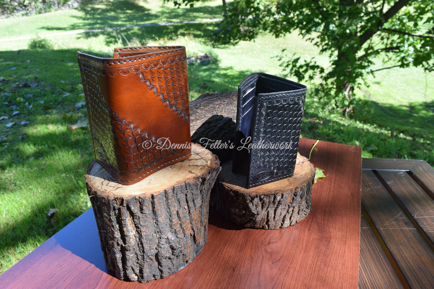 Stamped Trifold Wallet (Choose your color)