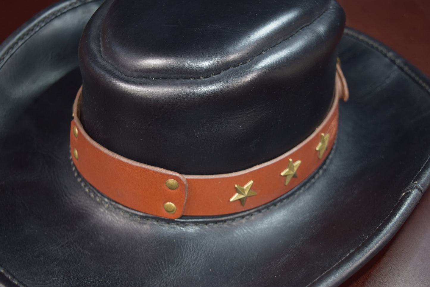 Cowboy/Bounty Hunter Leather Hat - choose your size and colors