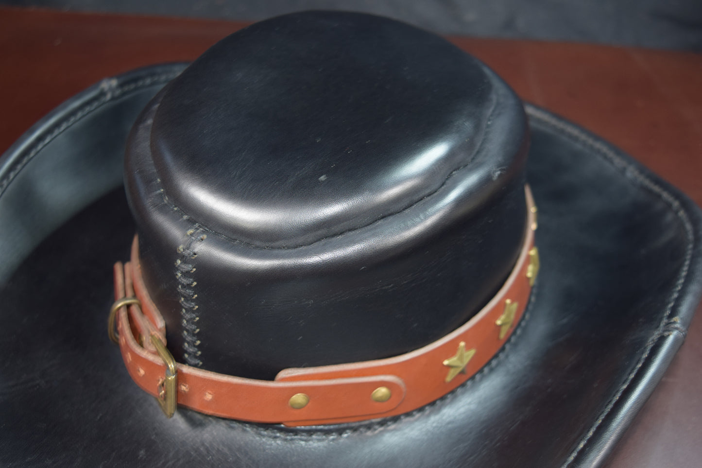 Cowboy/Bounty Hunter Leather Hat - choose your size and colors