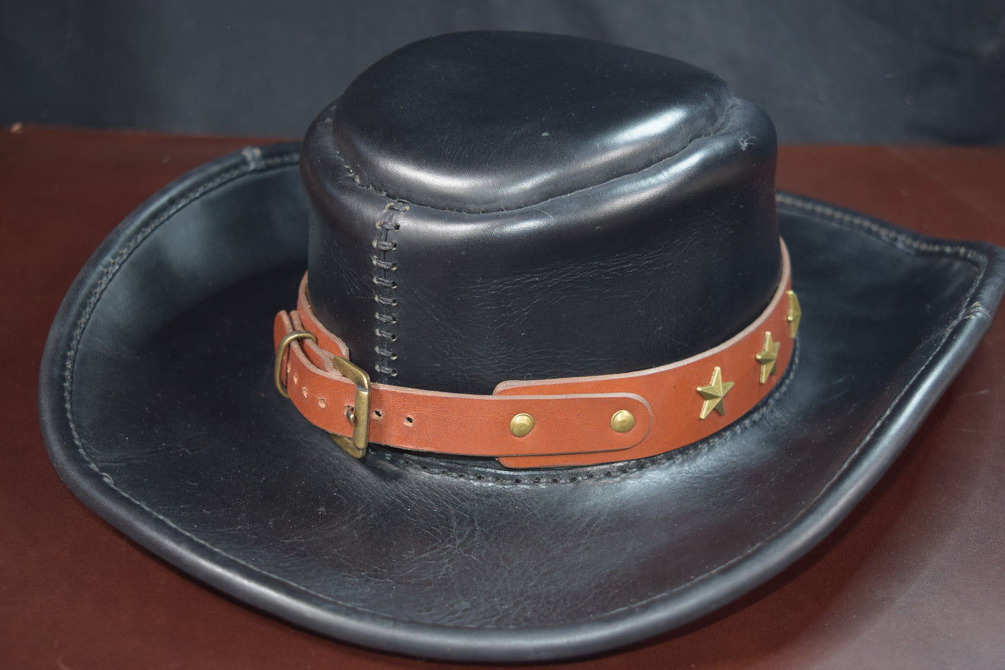 Cowboy/Bounty Hunter Leather Hat - choose your size and colors