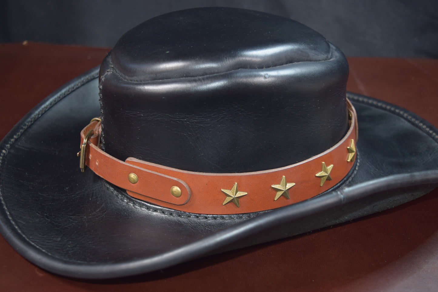 Cowboy/Bounty Hunter Leather Hat - choose your size and colors