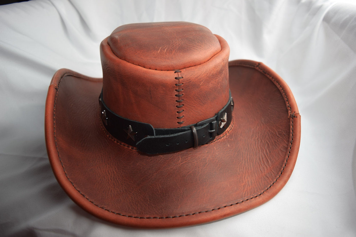 Cowboy/Bounty Hunter Leather Hat - choose your size and colors