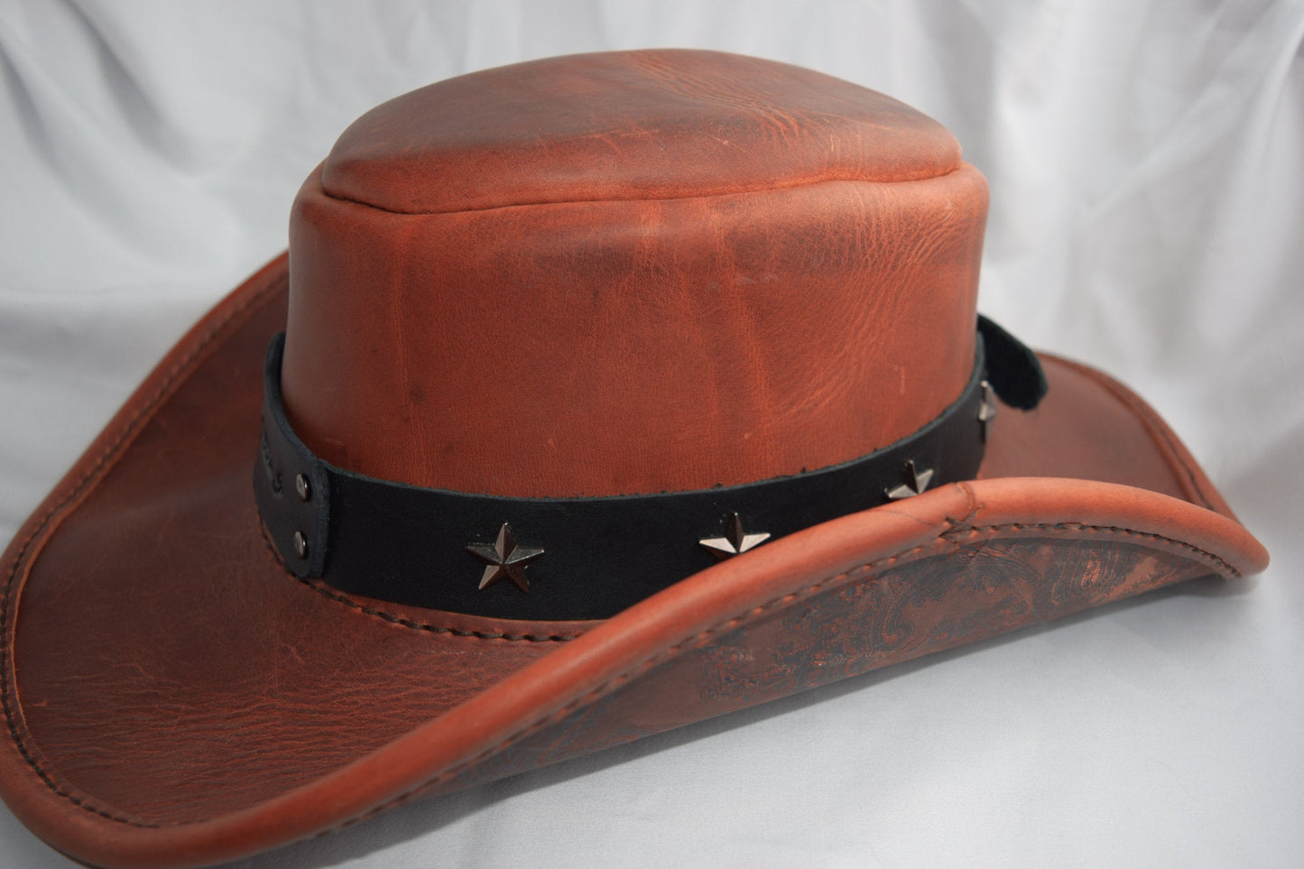 Cowboy/Bounty Hunter Leather Hat - choose your size and colors