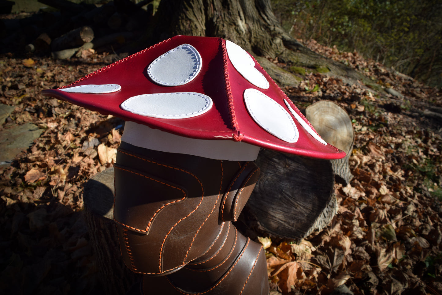 Mushroom Hat, Leather (Choose your size)