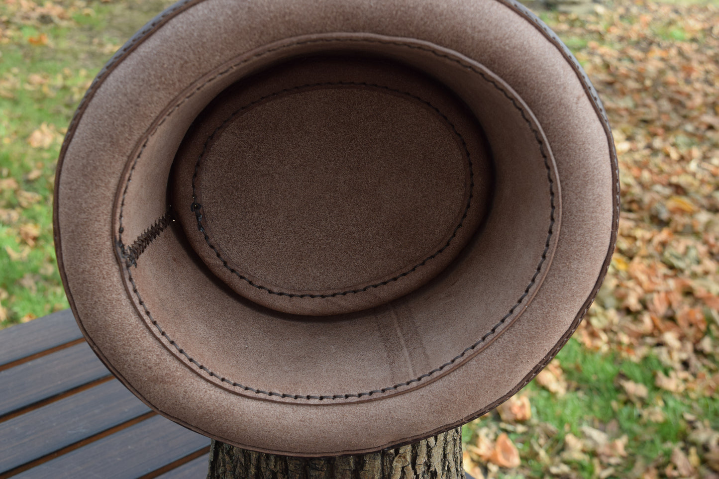 Pork Pie leather hat - choose your size/color