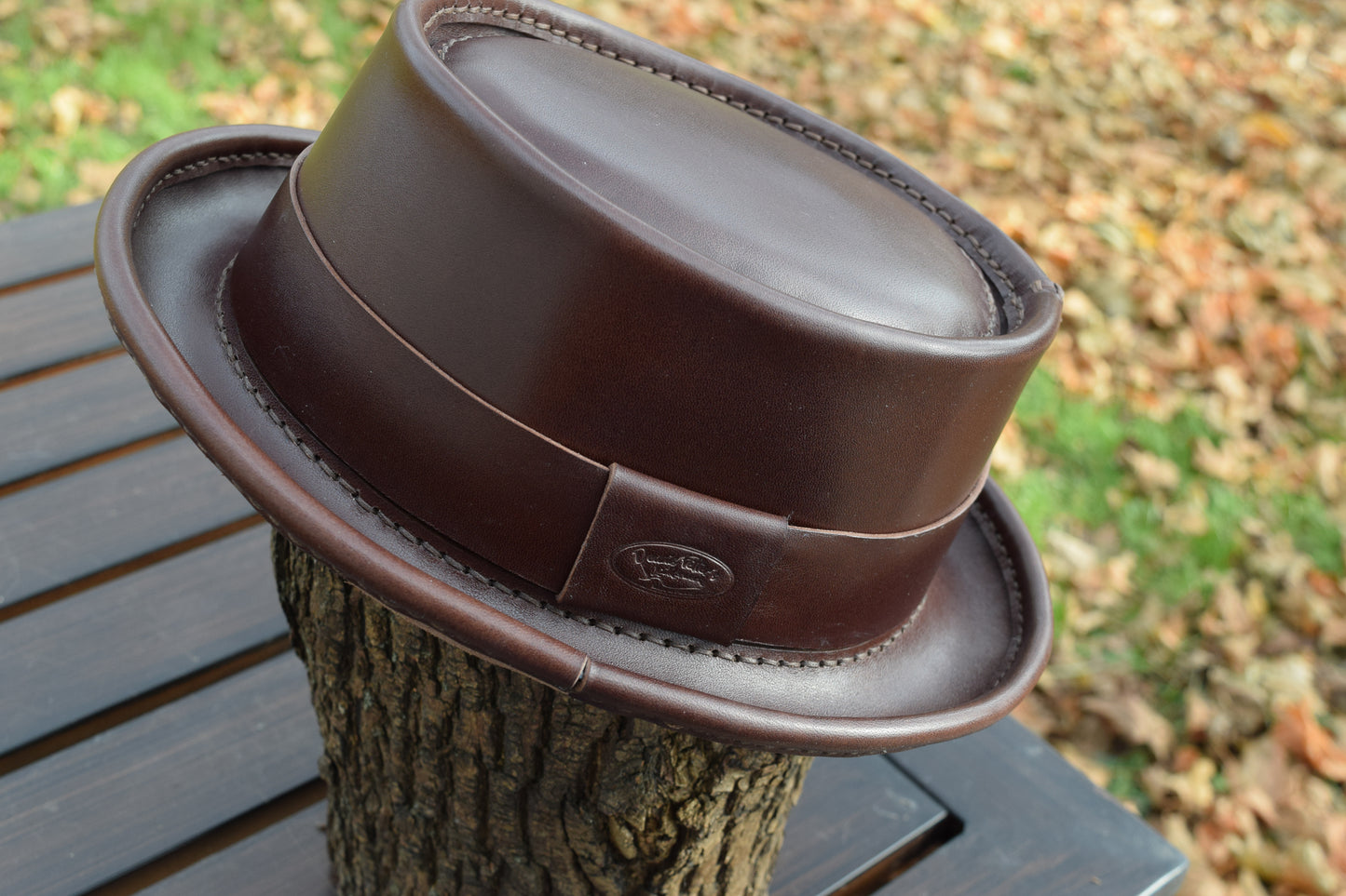 Pork Pie leather hat - choose your size/color