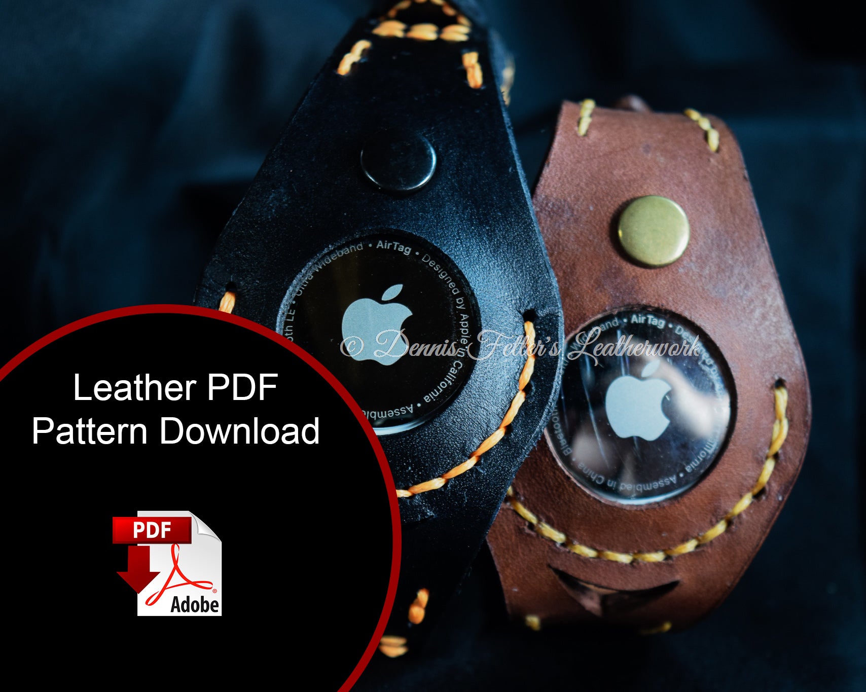 Leather Key Holder PDF Pattern. Leather Key Pouch. Key Bag. 