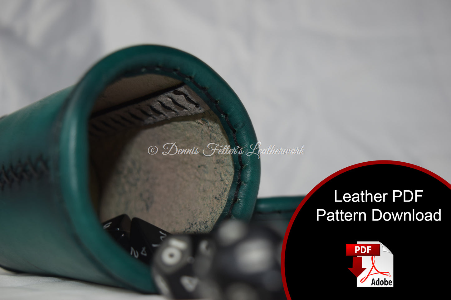 Dice Cup Leather Pattern (Download PDF file)