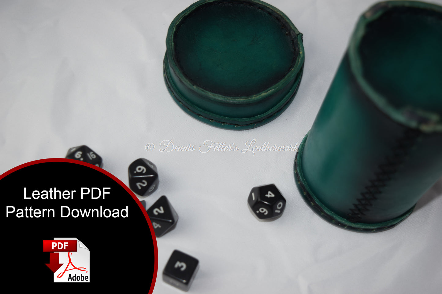 Dice Cup Leather Pattern (Download PDF file)