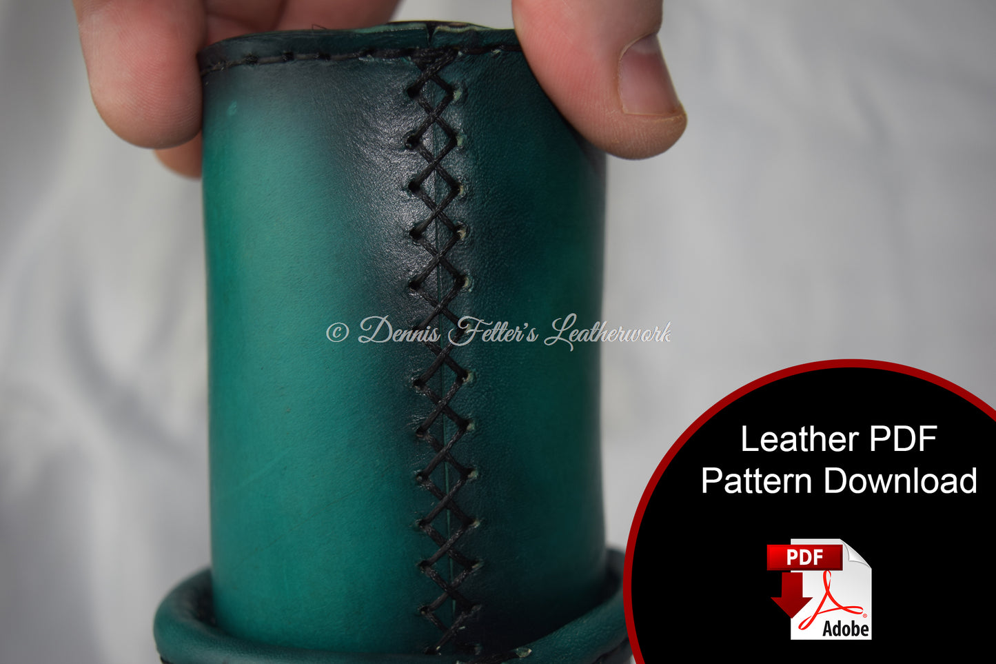 Dice Cup Leather Pattern (Download PDF file)