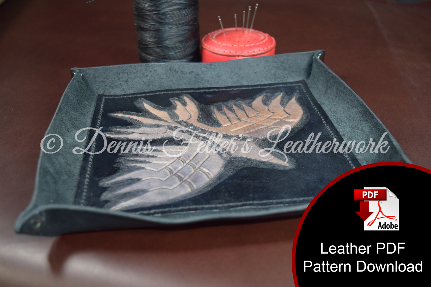 Dice - Valet Tray Leather Pattern (Download PDF file)