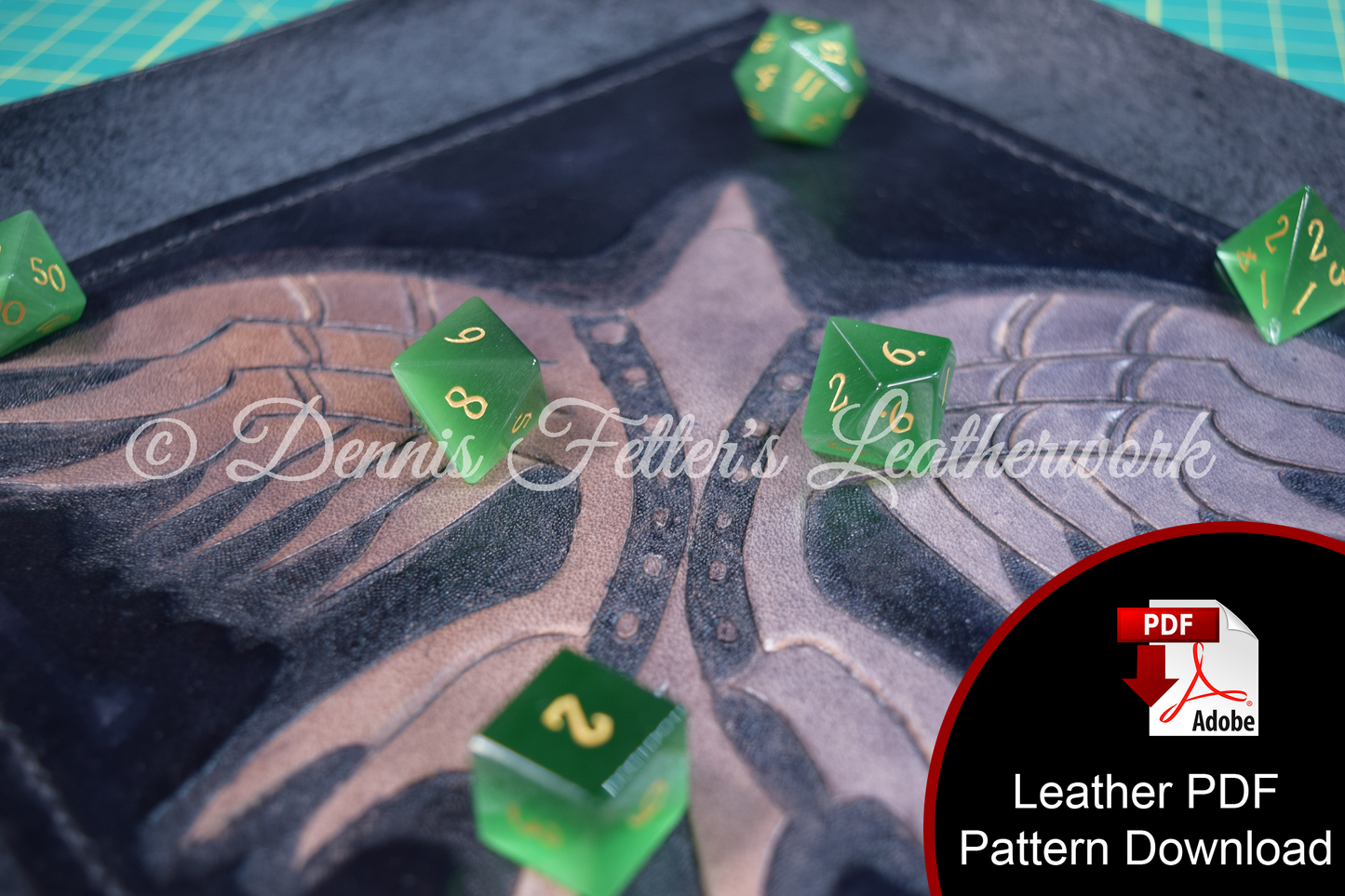 Dice - Valet Tray Leather Pattern (Download PDF file)