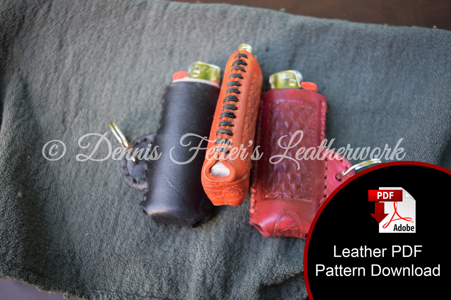 Lighter Case Leather Pattern (Download PDF file)