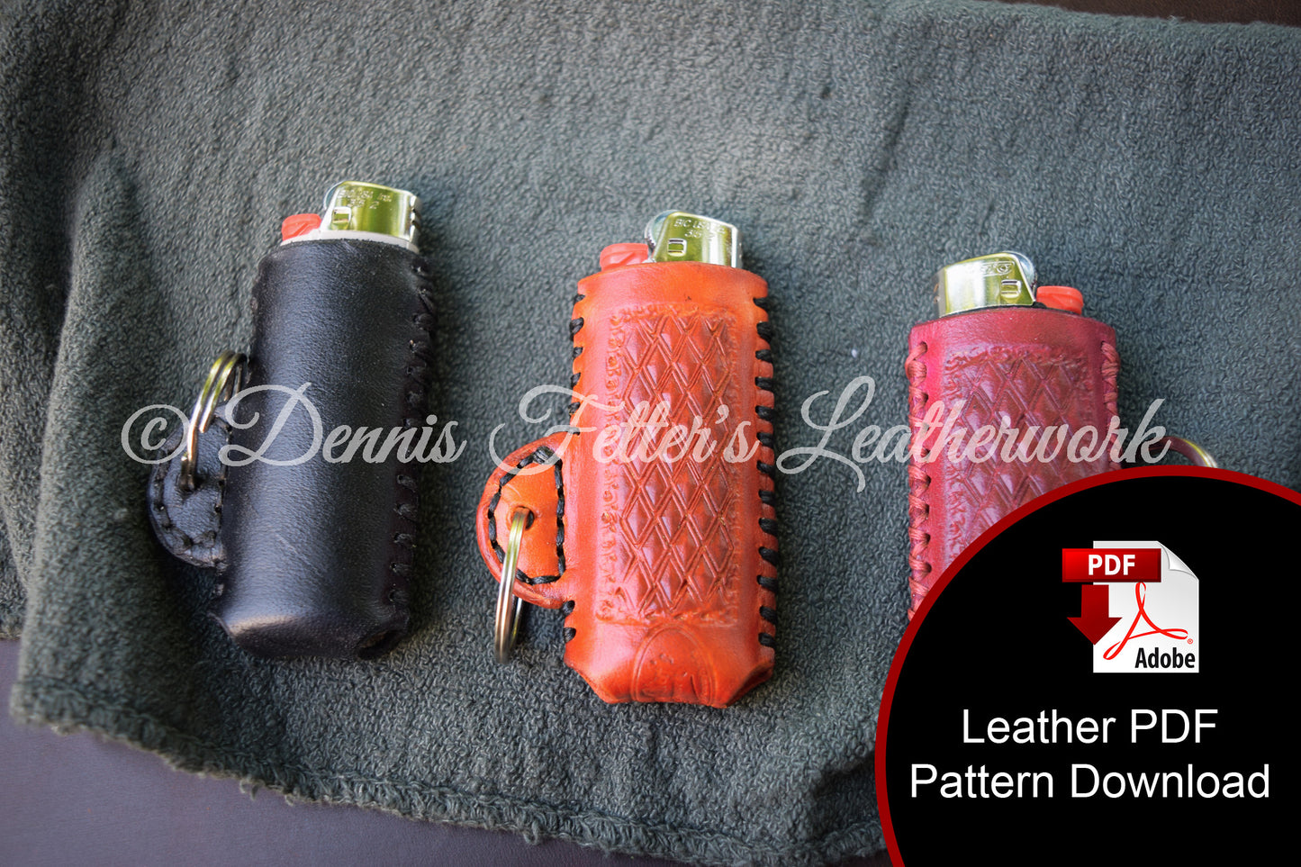 Lighter Case Leather Pattern (Download PDF file)